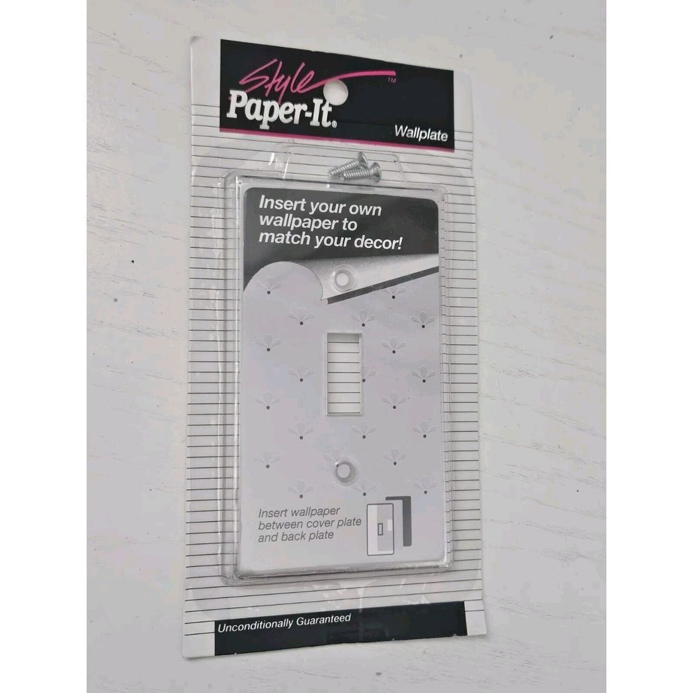 New‎ Amertac Style Hidden Screw Paper-It Single Gang Toggle Switch Wall Plate
